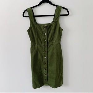 Urban Outfitters Green Corduroy Button Up Dress 2